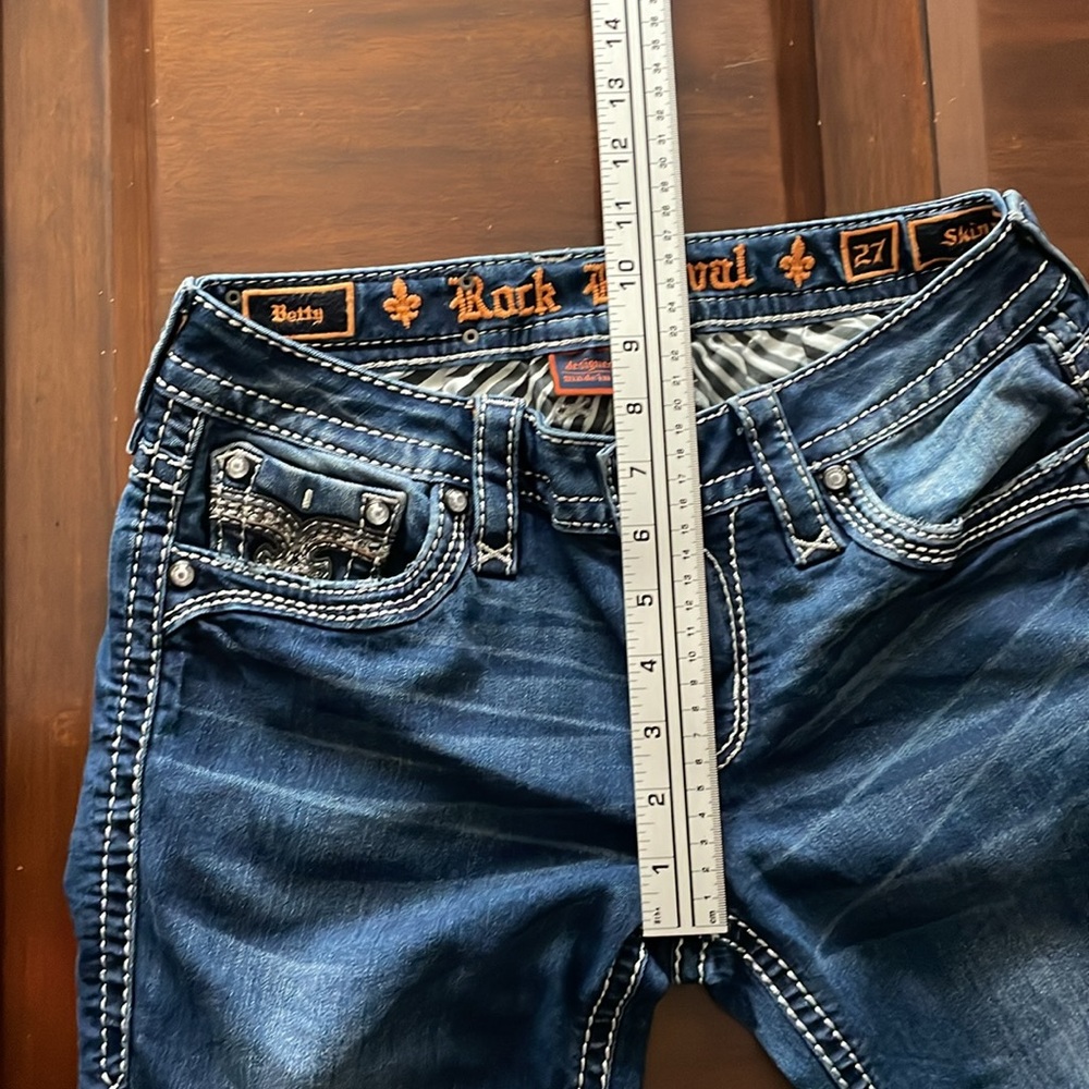 Women’s Rock Revival Betty Skinny blue jeans size 27 - Picture 12 of 15